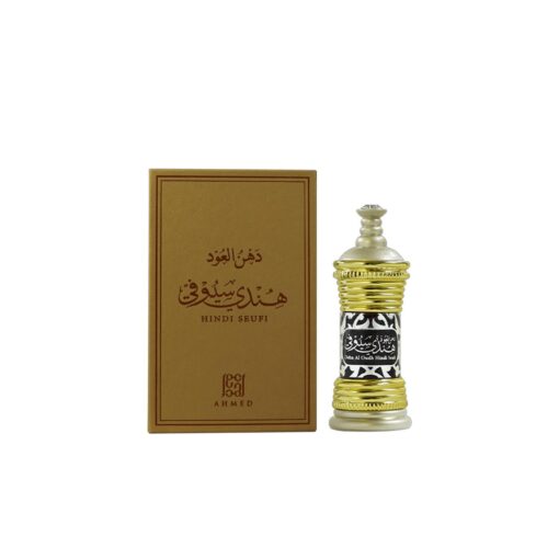 Dehn Al Oud Hindi Seufi 3ML by Ahmed Al Maghribi in premium glass bottle with elegant packaging