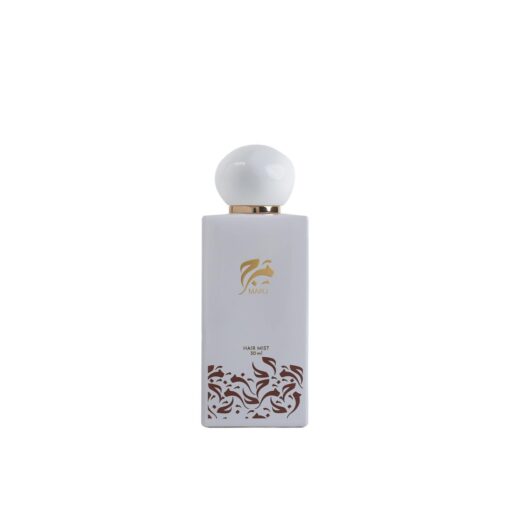 Sleek bottle of Marj Hair Mist by Ahmed Al Maghribi – a luxurious, non-greasy hair fragrance for all-day freshness and elegance.